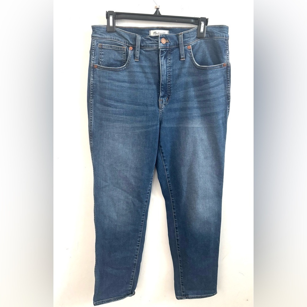 Madewell  Jeans Womens Size 30 High Rise Stovepipe Dearham Wash Blue Denim - Picture 2 of 7